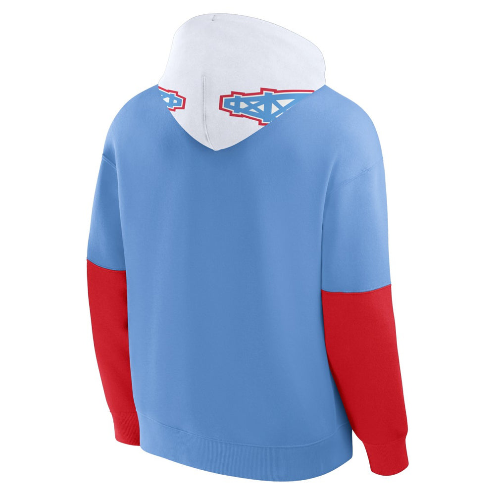Tennessee Titans Helmet Retro Pullover Hoodie - Light Blue Hoodies