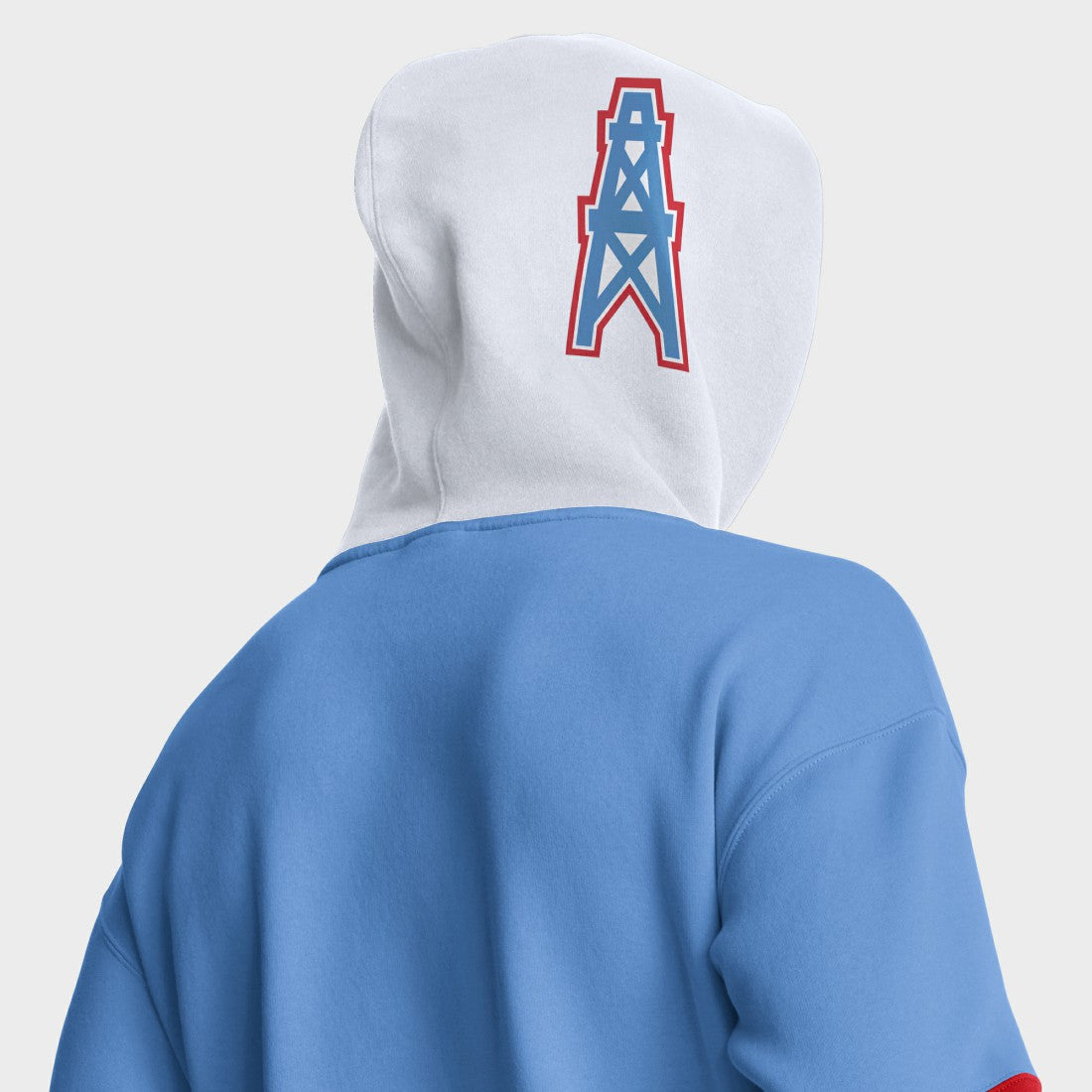 Tennessee Titans Helmet Retro Pullover Hoodie - Light Blue Hoodies