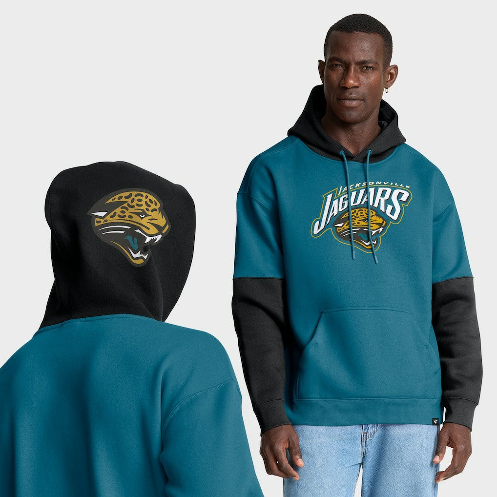 Jacksonville Jaguars Helmet Retro Pullover Hoodie - Teal Hoodies