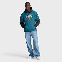 Jacksonville Jaguars Helmet Retro Pullover Hoodie - Teal Hoodies