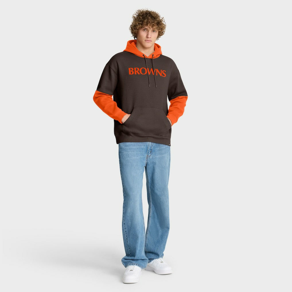 Cleveland Browns Helmet Retro Pullover Hoodie - Brown Hoodies