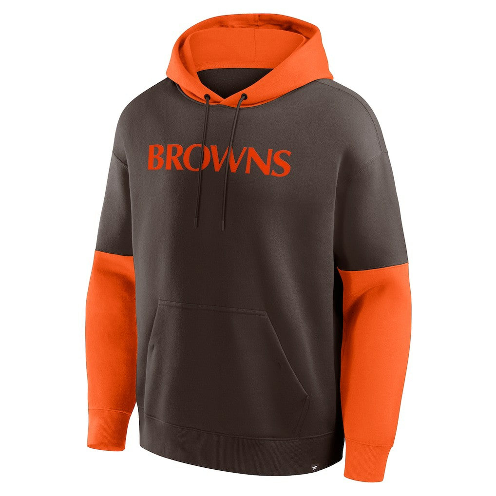 Cleveland Browns Helmet Retro Pullover Hoodie - Brown Hoodies
