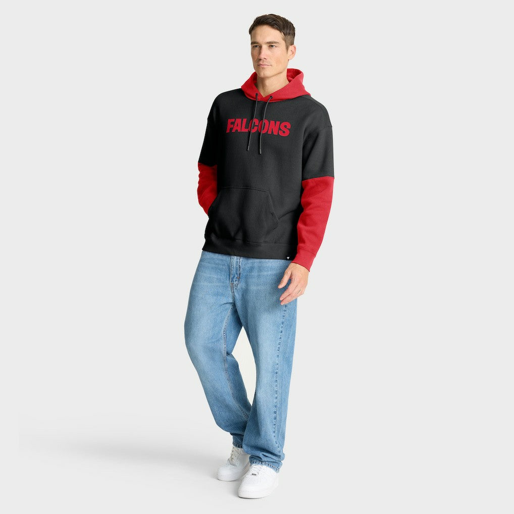 Atlanta Falcons Helmet Retro Pullover Hoodie - Black Hoodies