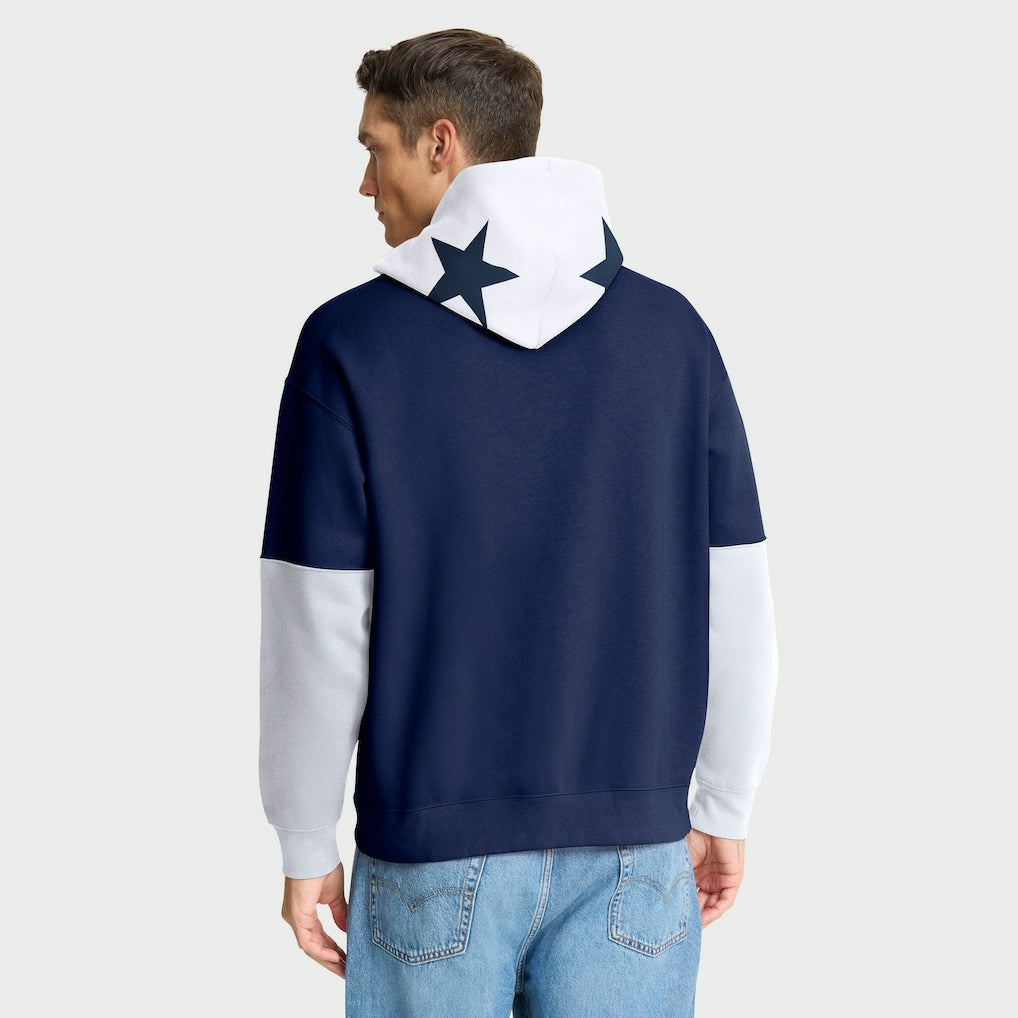 Dallas Cowboys Helmet Retro Pullover Hoodie - Navy Hoodies