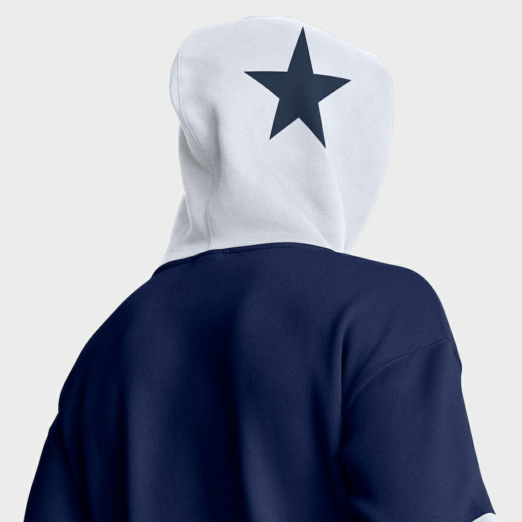Dallas Cowboys Helmet Retro Pullover Hoodie - Navy Hoodies