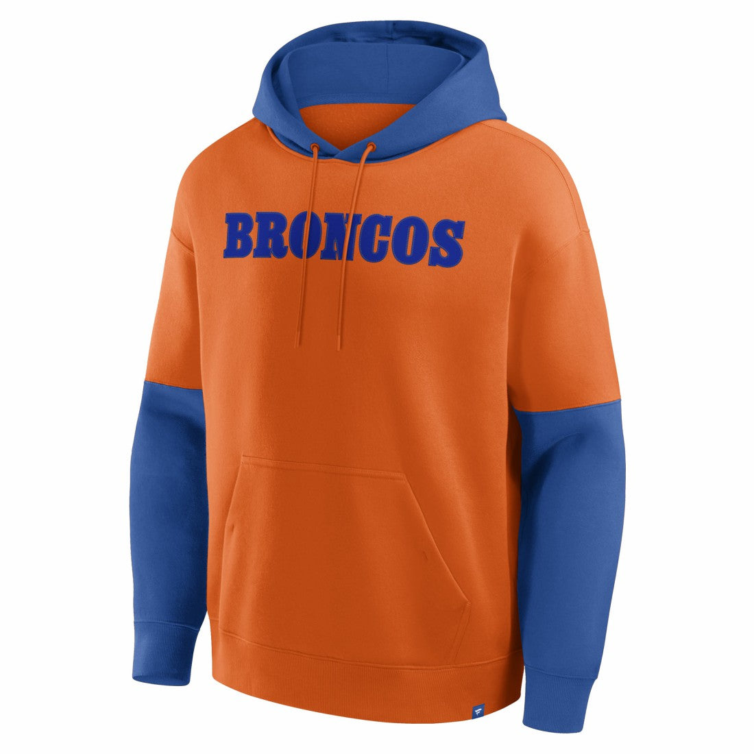 Denver Broncos Helmet Retro Pullover Hoodie - Orange Hoodies