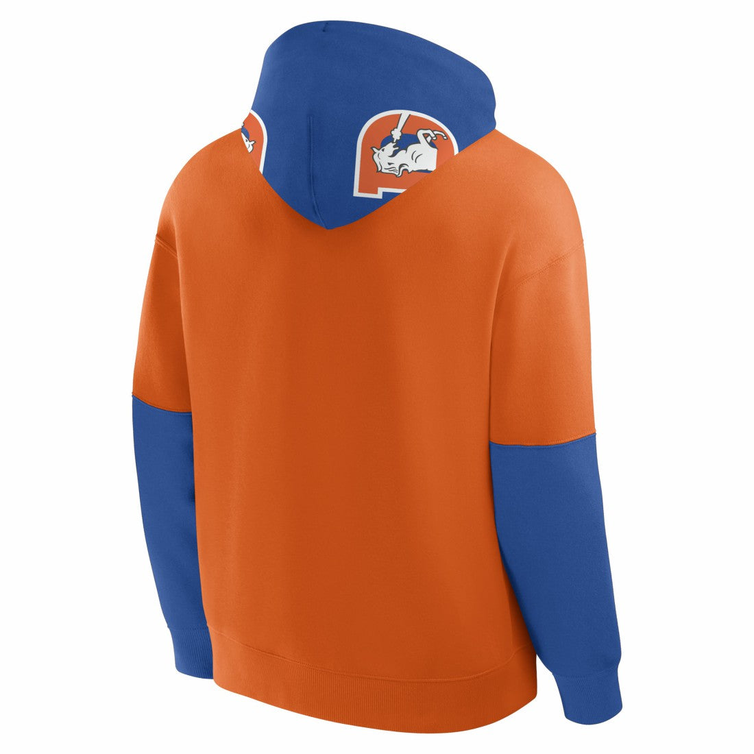 Denver Broncos Helmet Retro Pullover Hoodie - Orange Hoodies