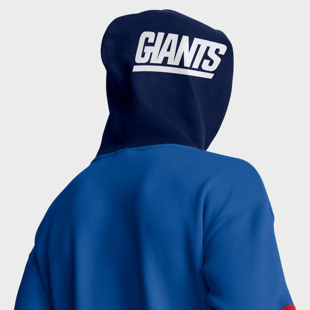 New York Giants Helmet Retro Pullover Hoodie - Royal Hoodies