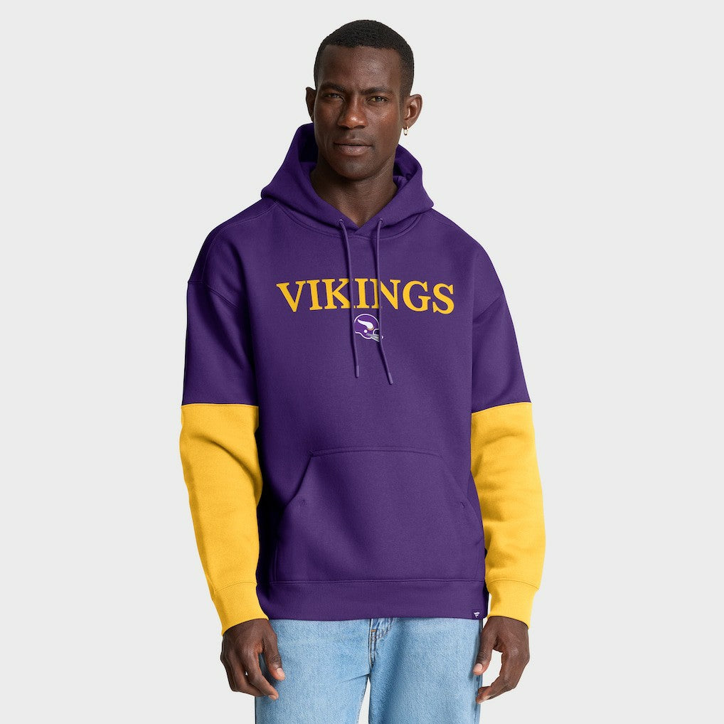 Minnesota Vikings Helmet Retro Pullover Hoodie - Purple Hoodies