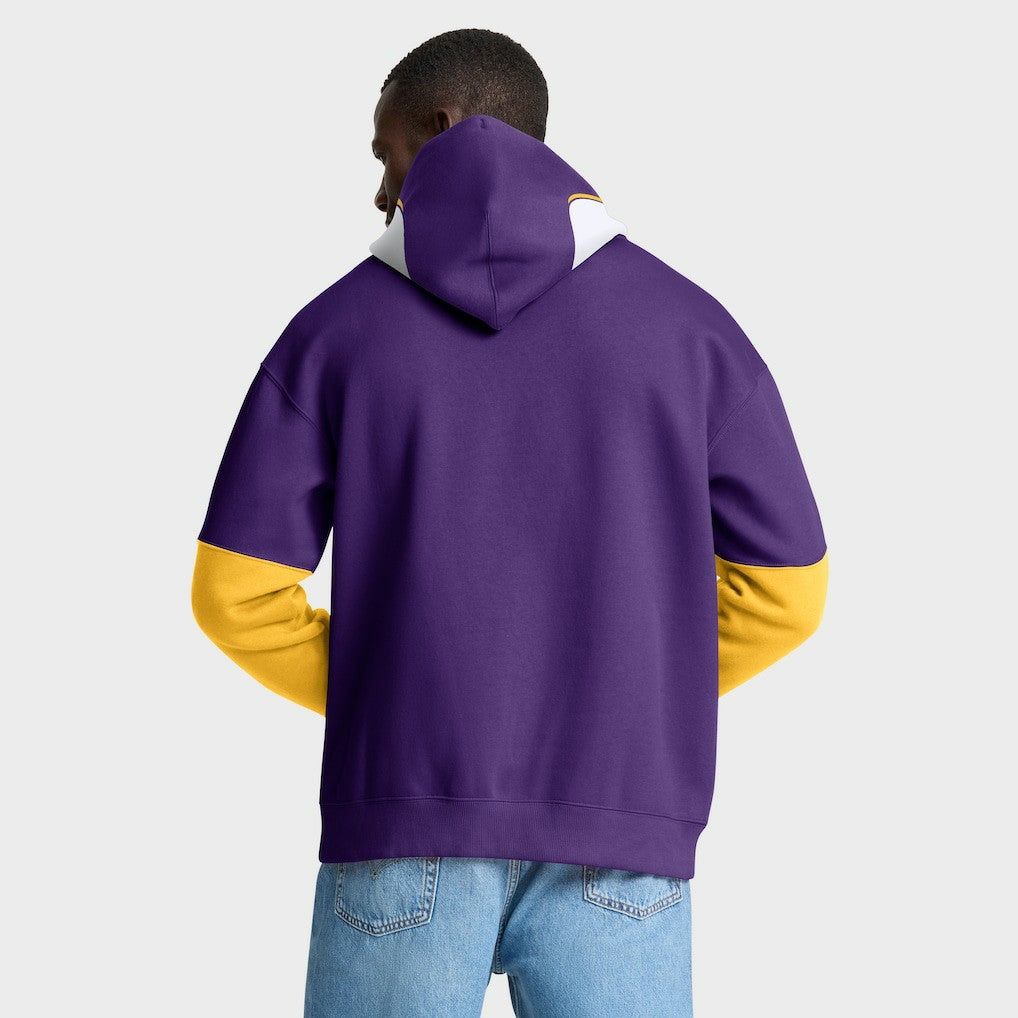 Minnesota Vikings Helmet Retro Pullover Hoodie - Purple Hoodies