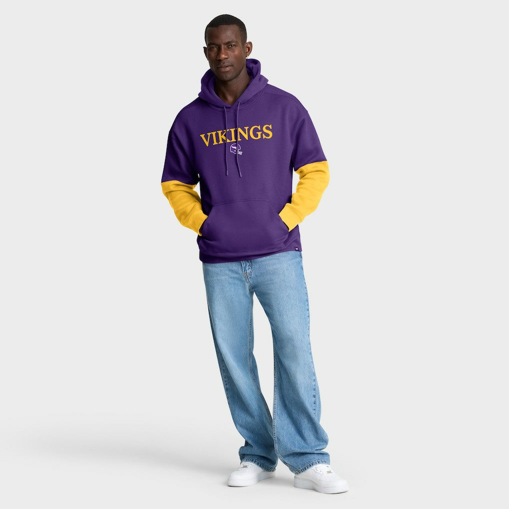 Minnesota Vikings Helmet Retro Pullover Hoodie - Purple Hoodies