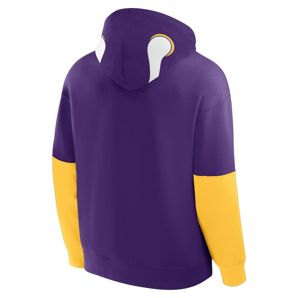 Minnesota Vikings Helmet Retro Pullover Hoodie - Purple Hoodies