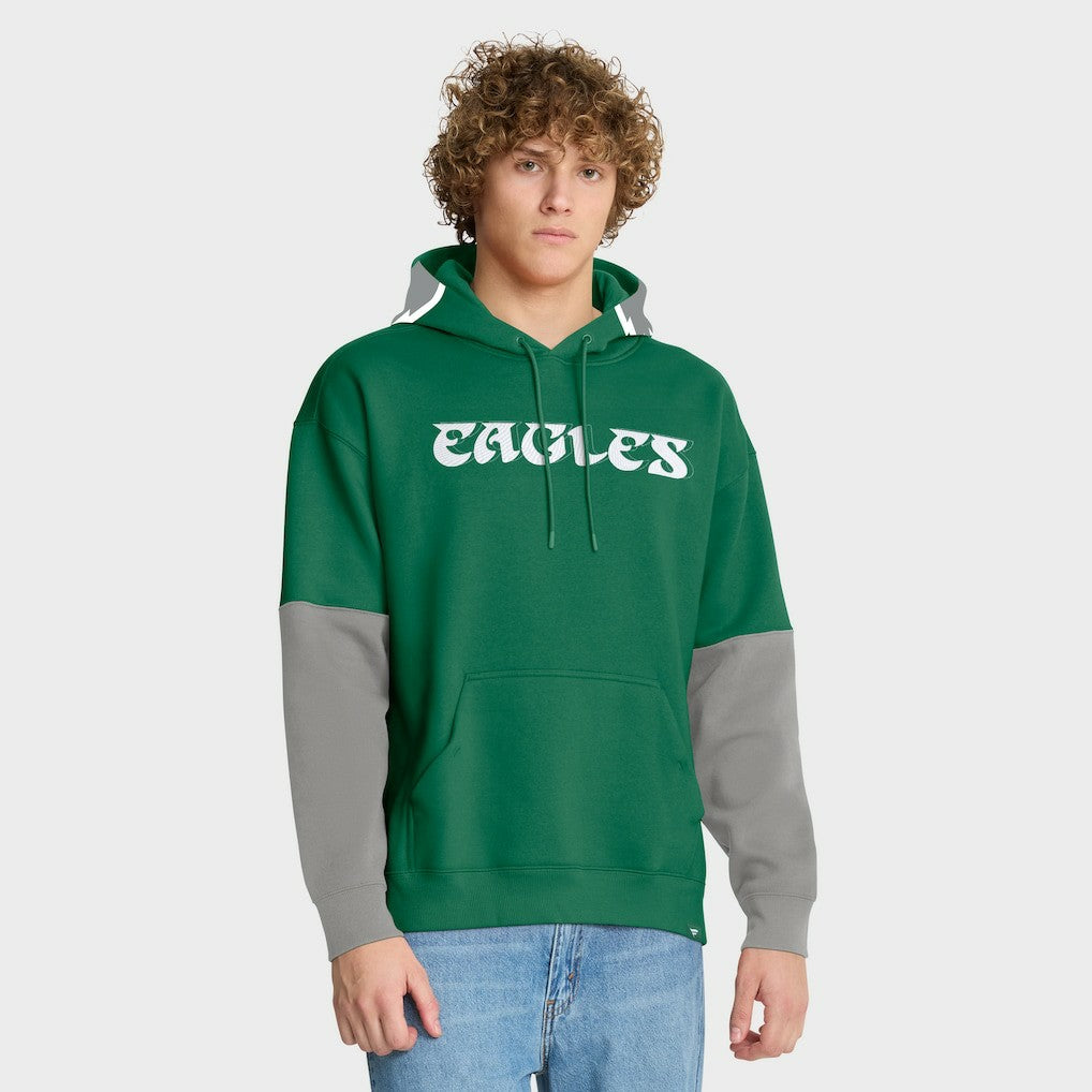 Philadelphia Eagles Helmet Retro Pullover Hoodie - Kelly Green Hoodies
