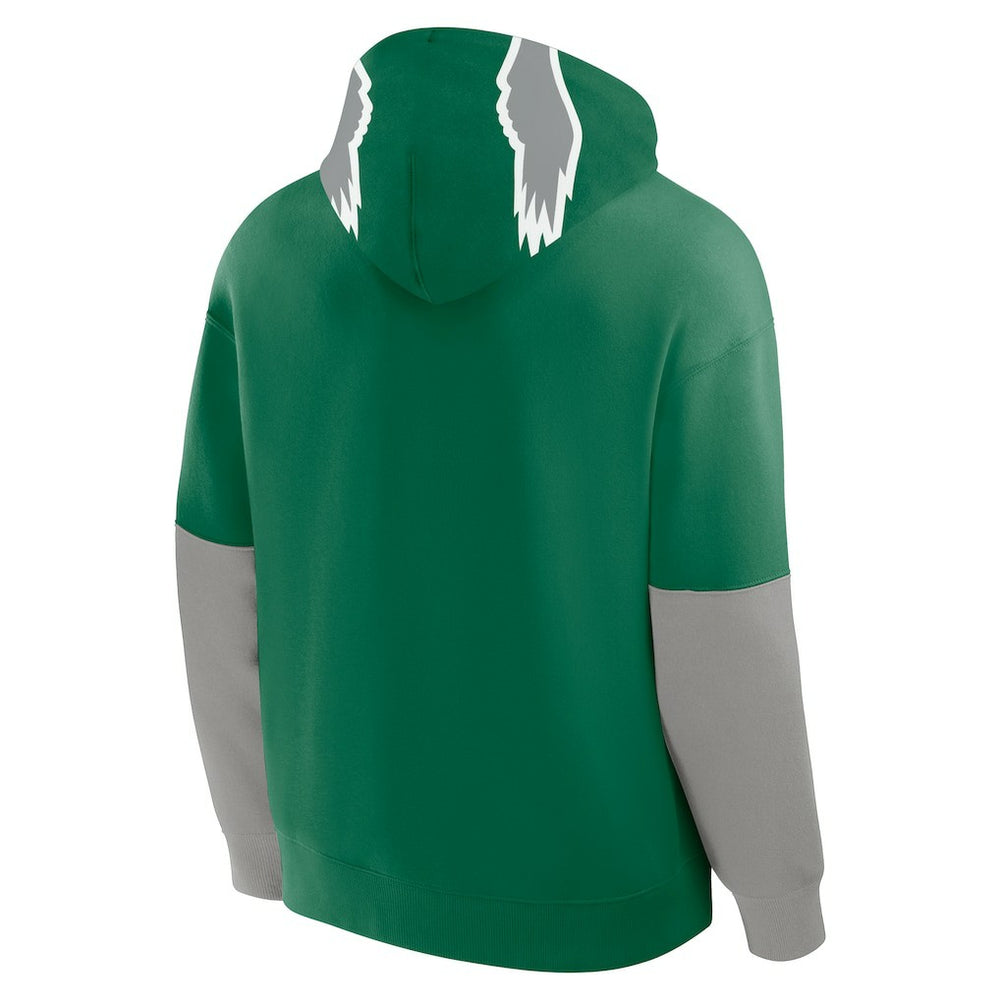 Philadelphia Eagles Helmet Retro Pullover Hoodie - Kelly Green Hoodies