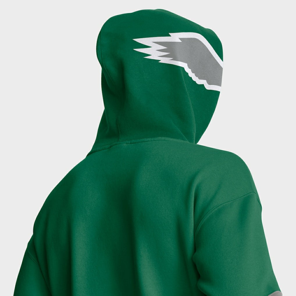 Philadelphia Eagles Helmet Retro Pullover Hoodie - Kelly Green Hoodies