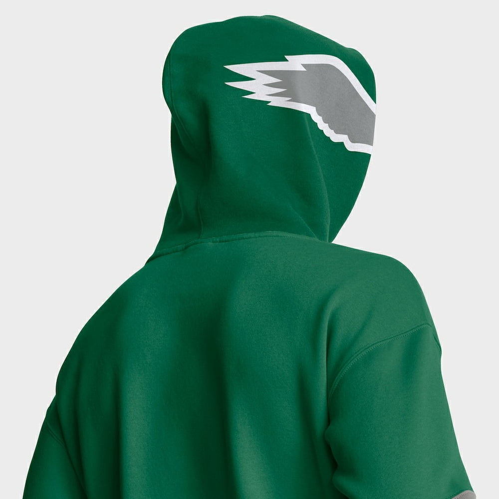 Philadelphia Eagles Helmet Retro Pullover Hoodie - Kelly Green Hoodies