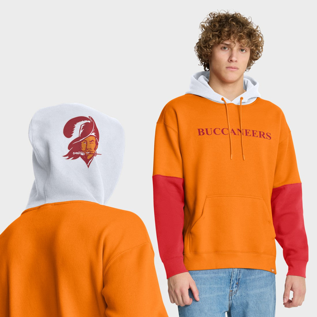 Tampa Bay Buccaneers Helmet Retro Pullover Hoodie - Tan Hoodies