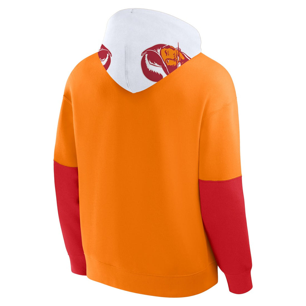Tampa Bay Buccaneers Helmet Retro Pullover Hoodie - Tan Hoodies