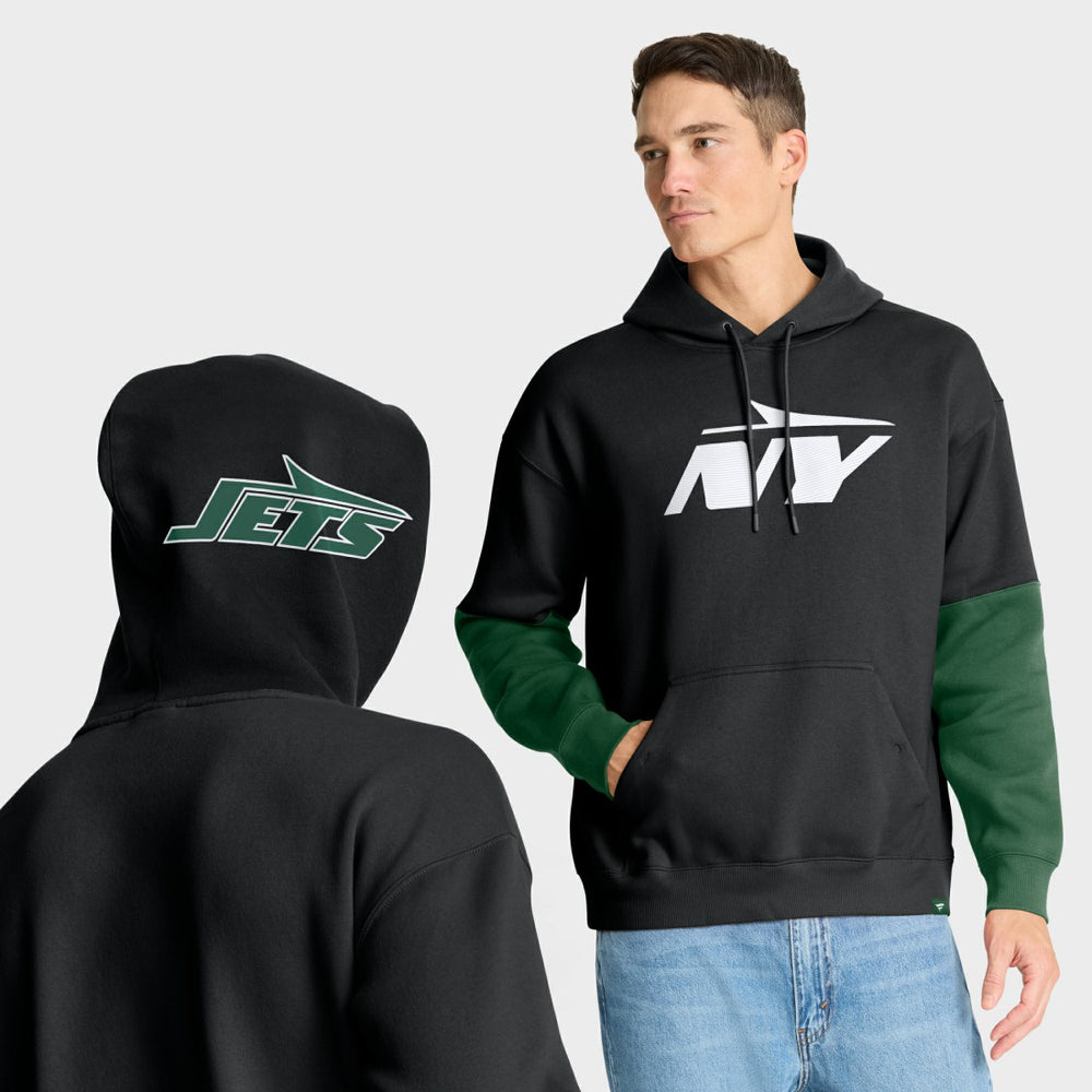 New York Jets Helmet Alt Pullover Hoodie - Black Hoodies