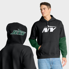 New York Jets Helmet Alt Pullover Hoodie - Black Hoodies