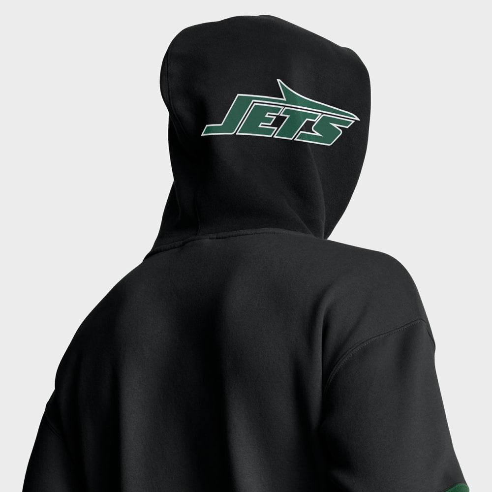 New York Jets Helmet Alt Pullover Hoodie - Black Hoodies