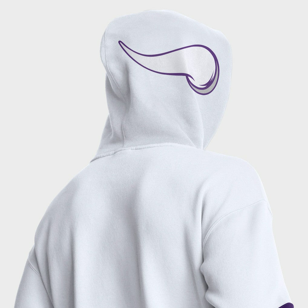 Minnesota Vikings Helmet Alt Pullover Hoodie - White Hoodies
