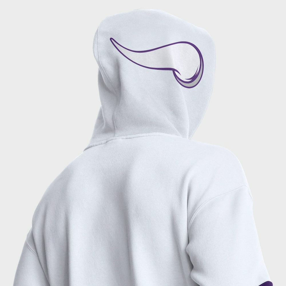 Minnesota Vikings Helmet Alt Pullover Hoodie - White Hoodies