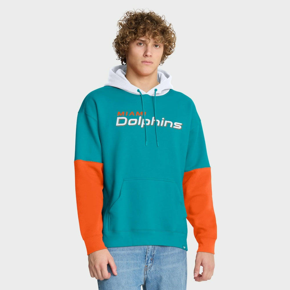 Miami Dolphins Helmet Pullover Hoodie - Aqua Hoodies