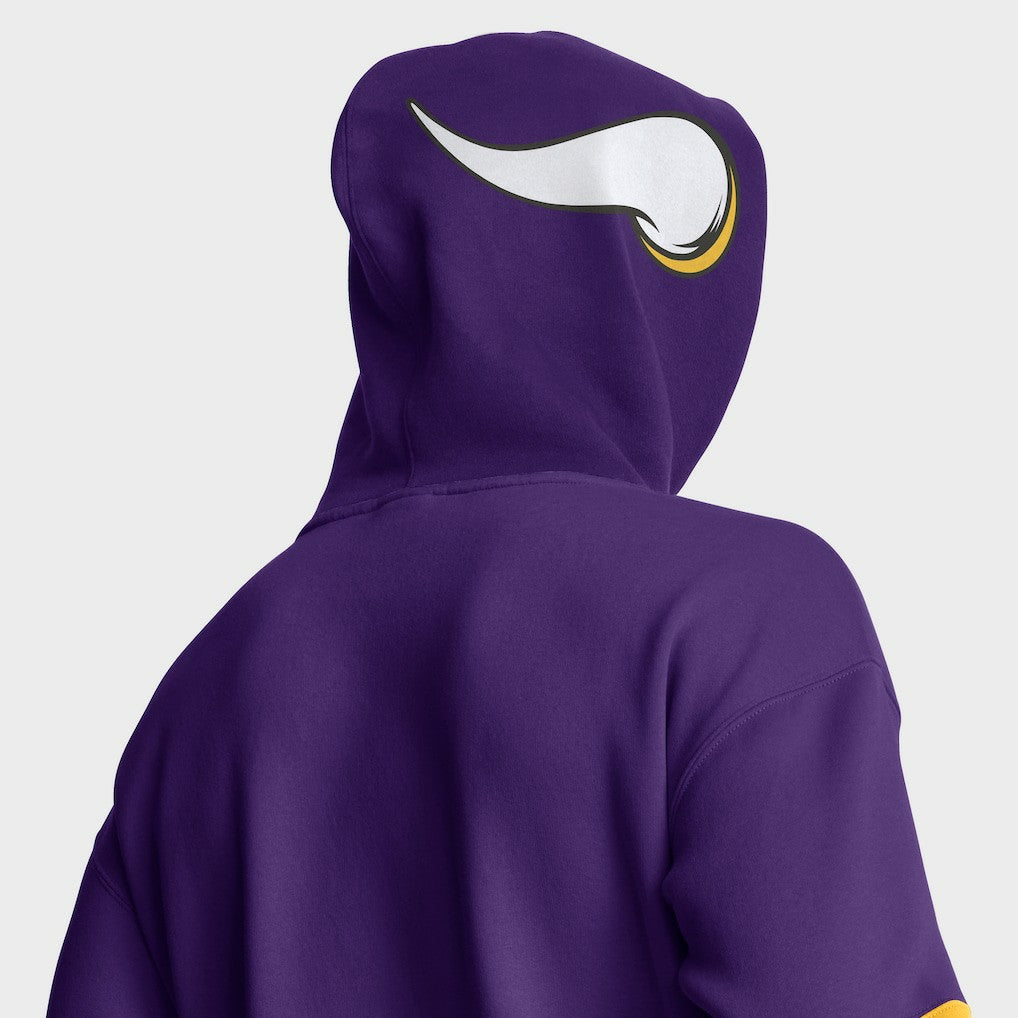 Minnesota Vikings Helmet Pullover Hoodie - Purple Hoodies