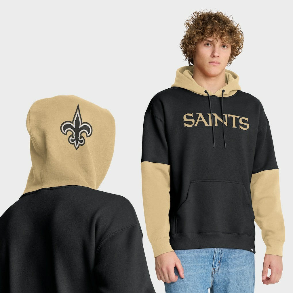 New Orleans Saints Helmet Pullover Hoodie - Black Hoodies