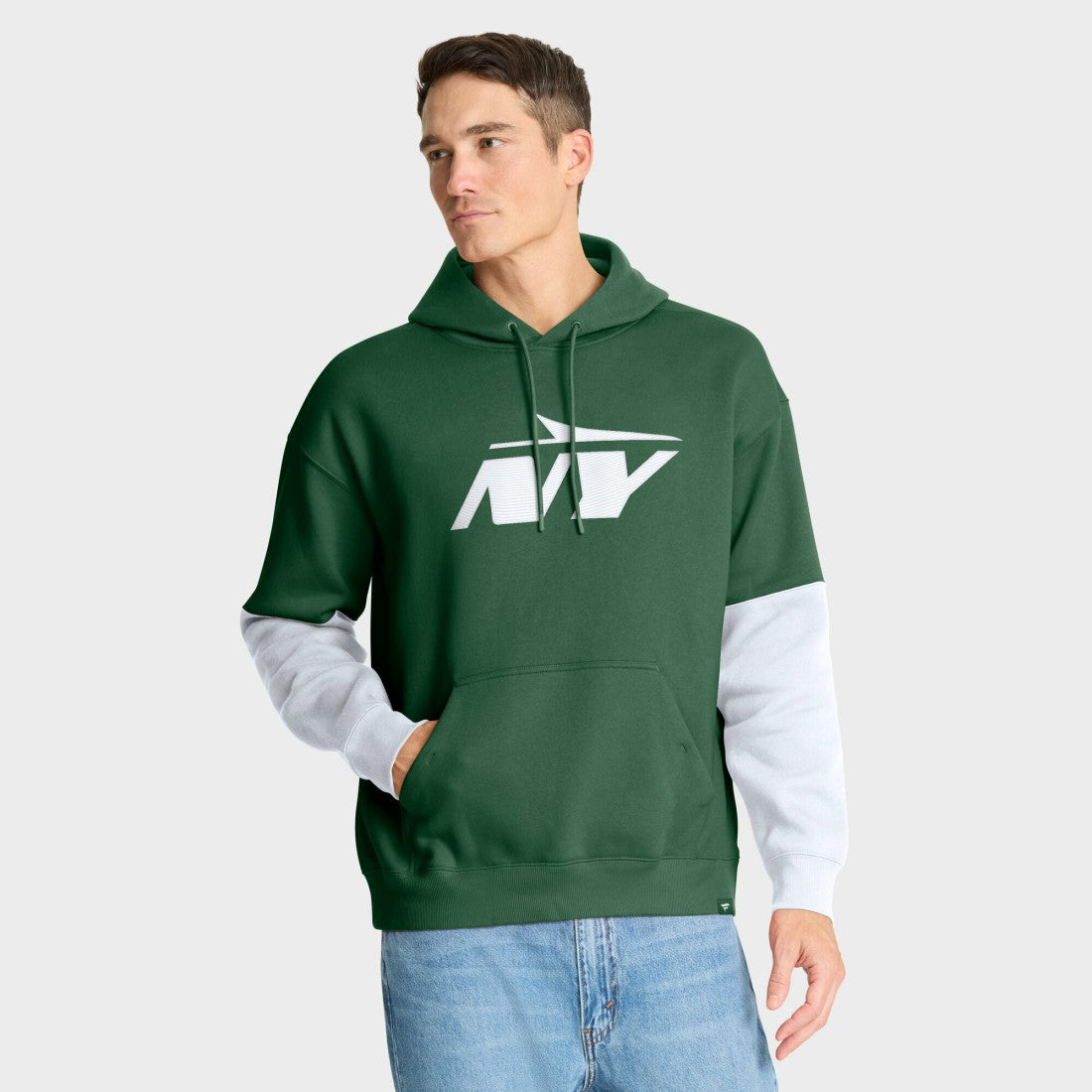 New York Jets Helmet Pullover Hoodie - Green Hoodies