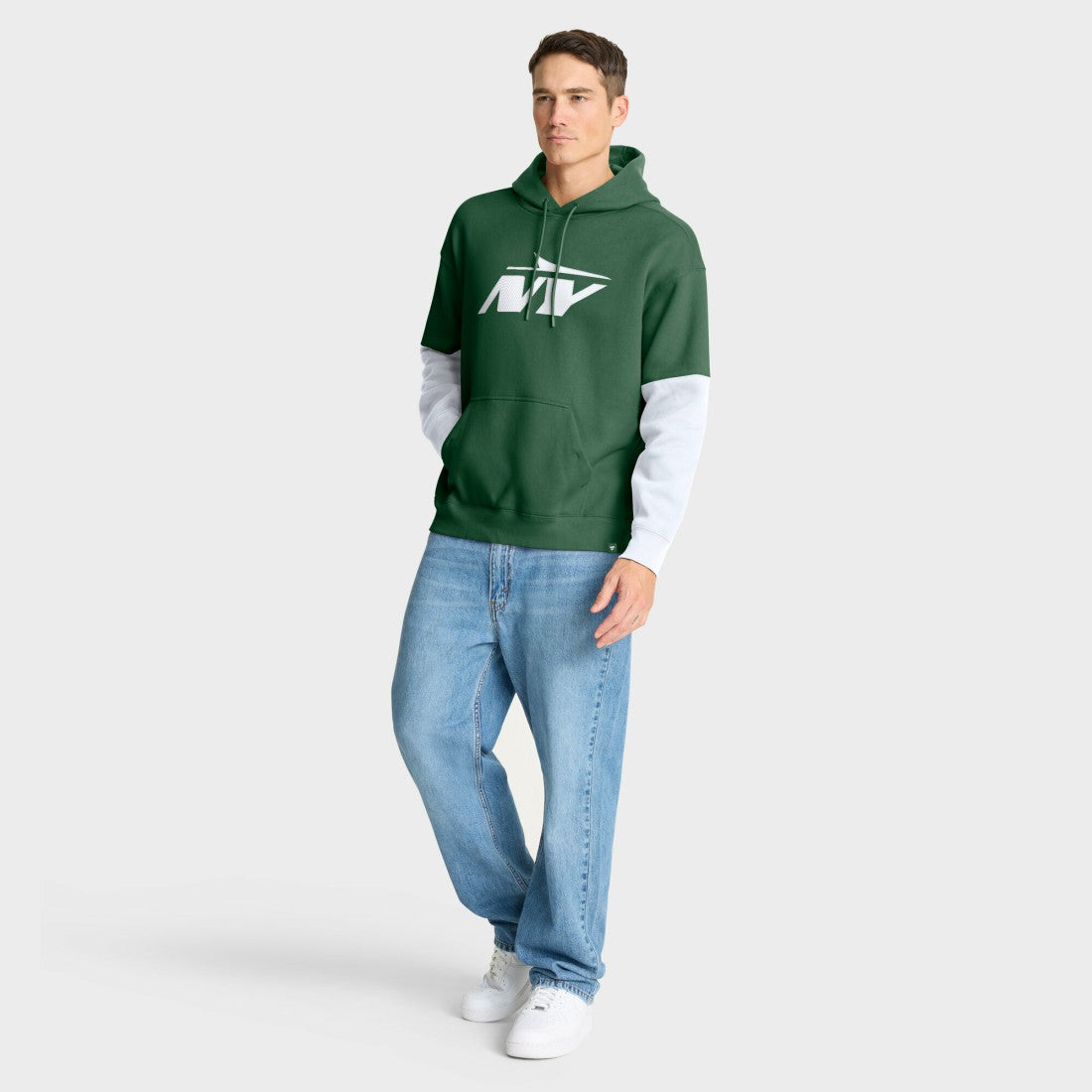 New York Jets Helmet Pullover Hoodie - Green Hoodies