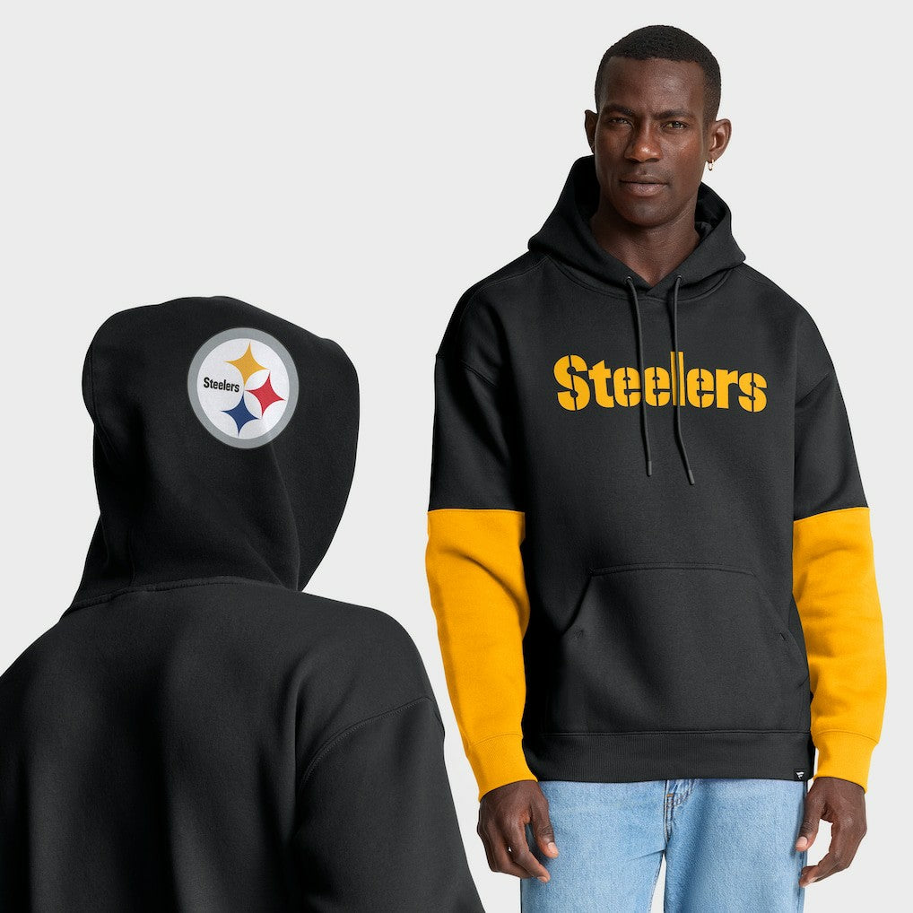 Pittsburgh Steelers Helmet Pullover Hoodie - Black Hoodies