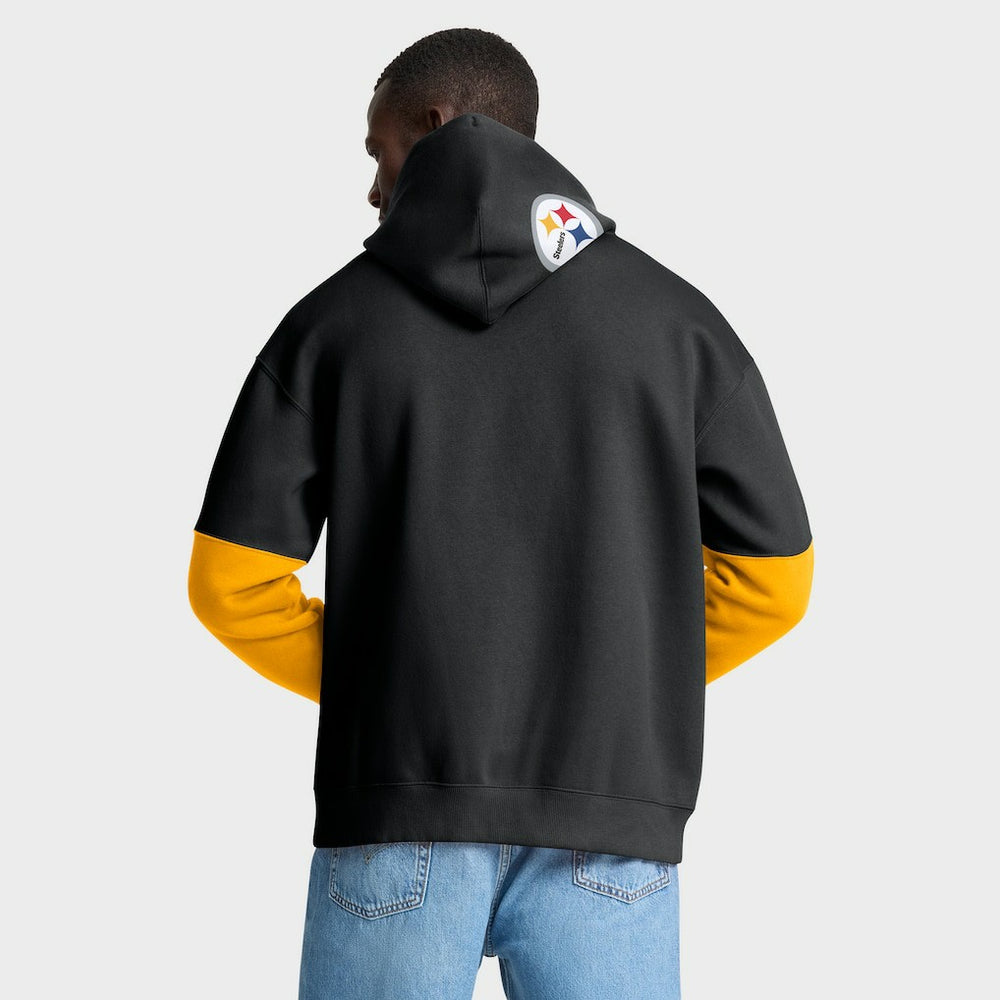 Pittsburgh Steelers Helmet Pullover Hoodie - Black Hoodies