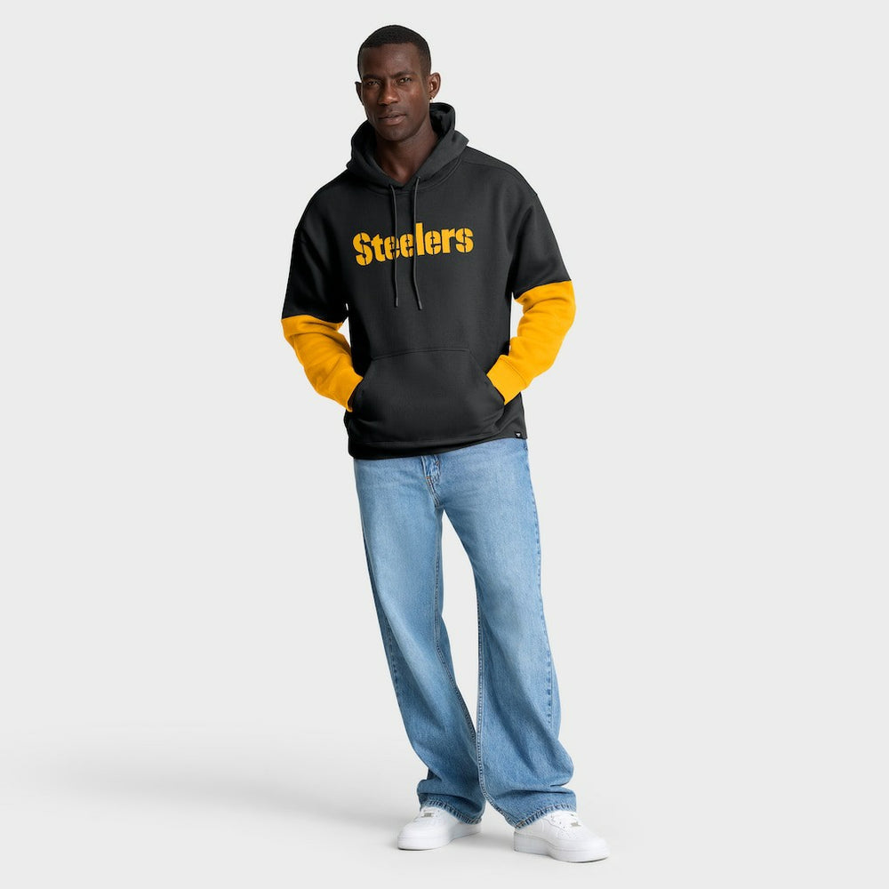 Pittsburgh Steelers Helmet Pullover Hoodie - Black Hoodies