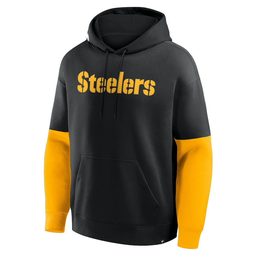 Pittsburgh Steelers Helmet Pullover Hoodie - Black Hoodies