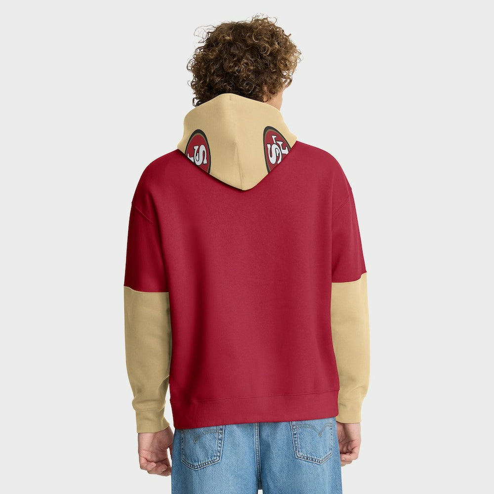 San Francisco 49ers Helmet Pullover Hoodie - Scarlet Hoodies