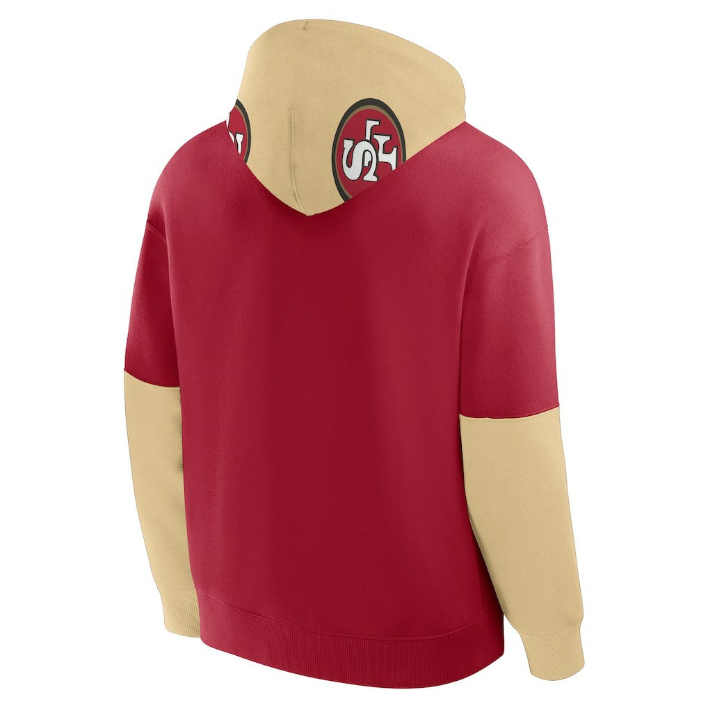 San Francisco 49ers Helmet Pullover Hoodie - Scarlet Hoodies