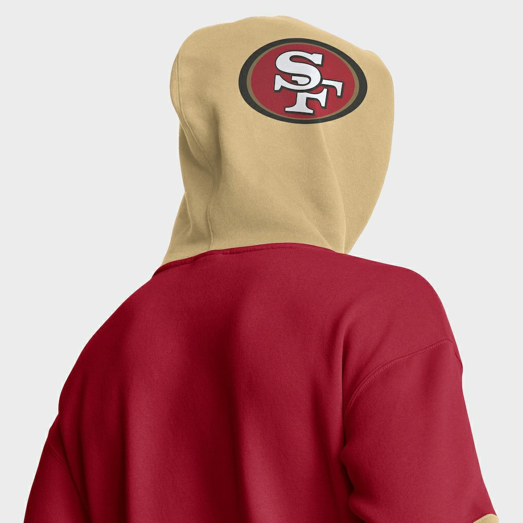 San Francisco 49ers Helmet Pullover Hoodie - Scarlet Hoodies