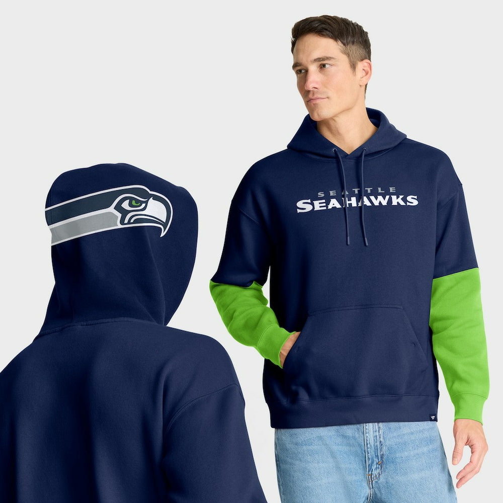 Seattle Seahawks Helmet Pullover Hoodie - College Navy Hoodies