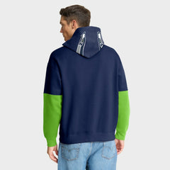 Seattle Seahawks Helmet Pullover Hoodie - College Navy Hoodies