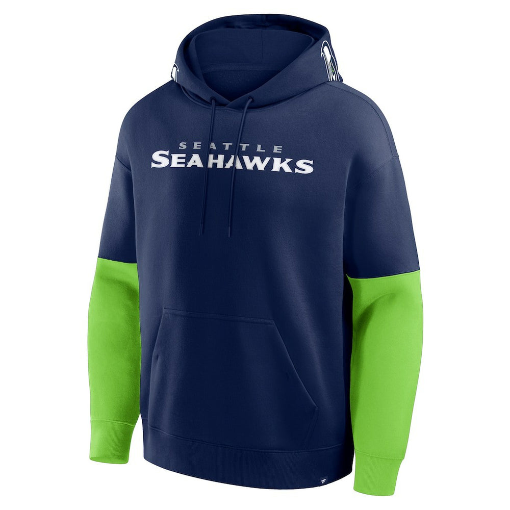 Seattle Seahawks Helmet Pullover Hoodie - College Navy Hoodies