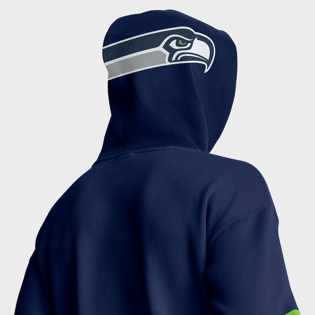Seattle Seahawks Helmet Pullover Hoodie - College Navy Hoodies