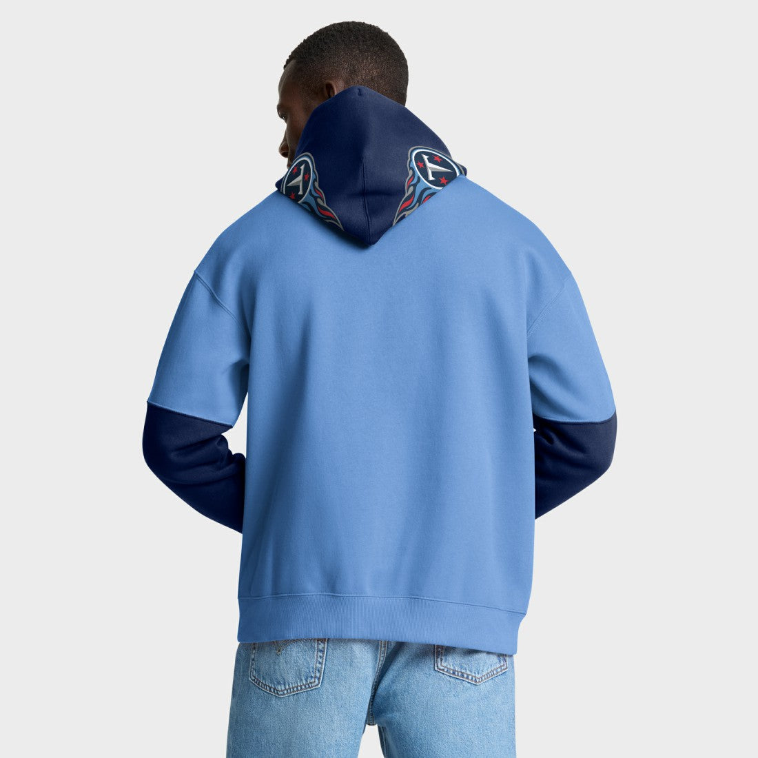 Tennessee Titans Helmet Pullover Hoodie - Light Blue Hoodies
