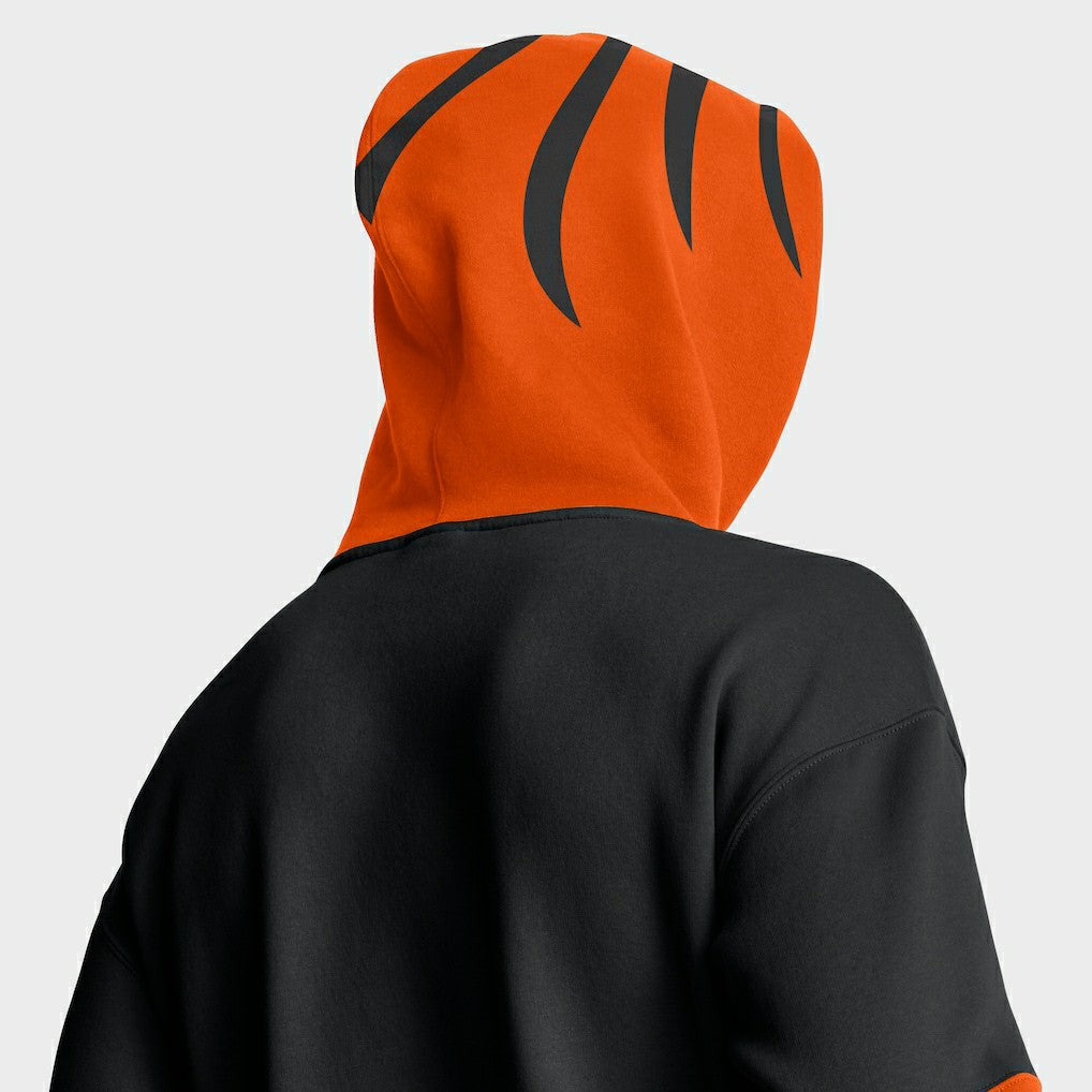 Cincinnati Bengals Helmet Pullover Hoodie - Black Hoodies
