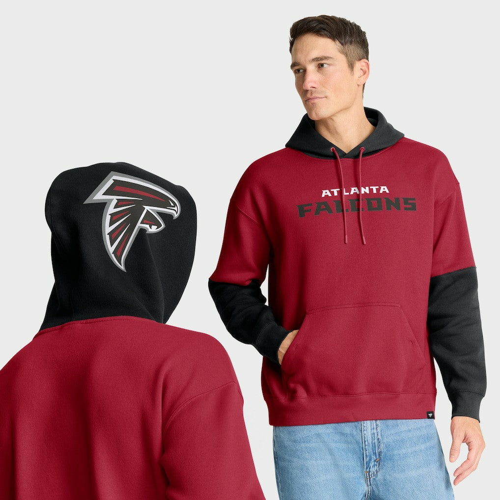 Atlanta Falcons Helmet Pullover Hoodie - Red Hoodies
