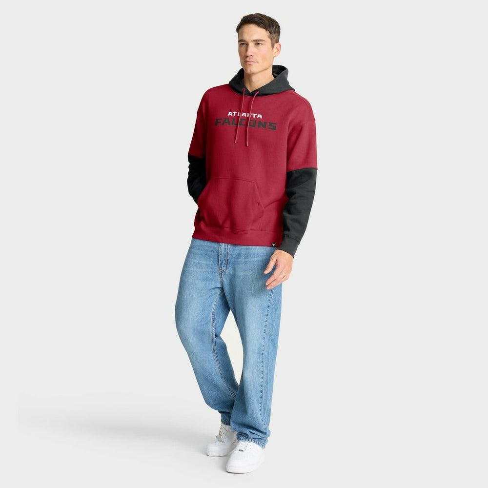 Atlanta Falcons Helmet Pullover Hoodie - Red Hoodies