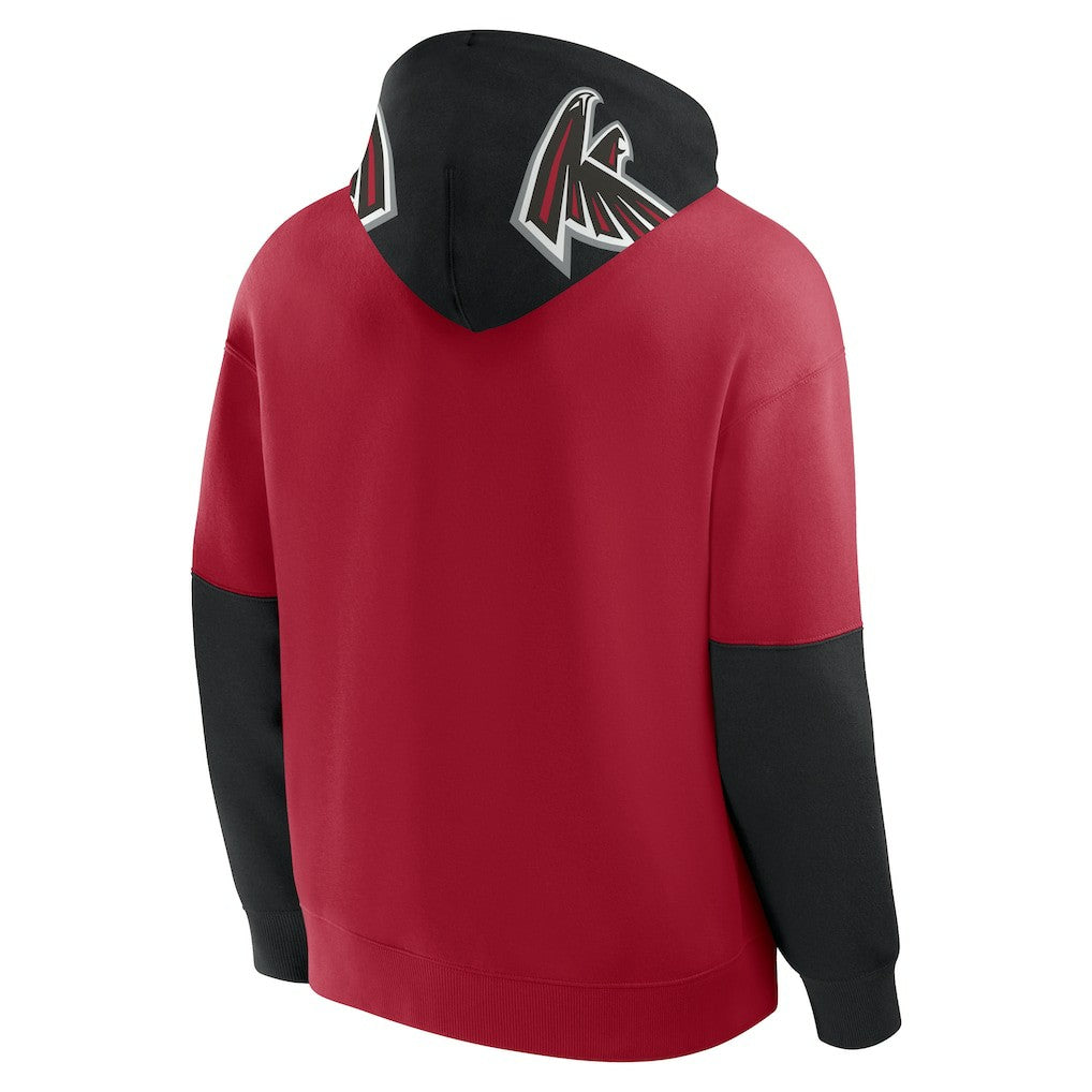 Atlanta Falcons Helmet Pullover Hoodie - Red Hoodies