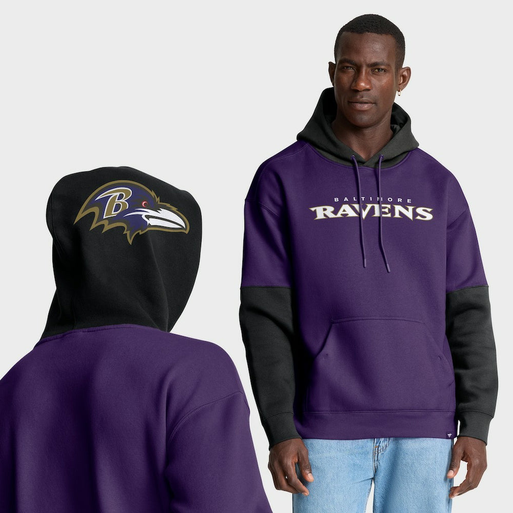 Baltimore Ravens Helmet Pullover Hoodie - Purple Hoodies