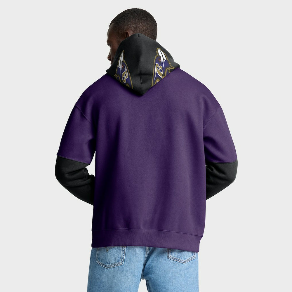 Baltimore Ravens Helmet Pullover Hoodie - Purple Hoodies
